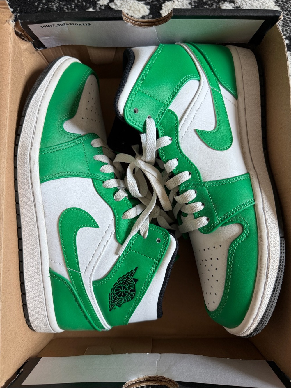 Jordan Men's High-Top Sneakers in Green and White